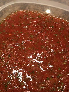 salsa in a pan